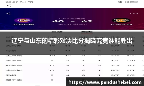 辽宁与山东的精彩对决比分揭晓究竟谁能胜出