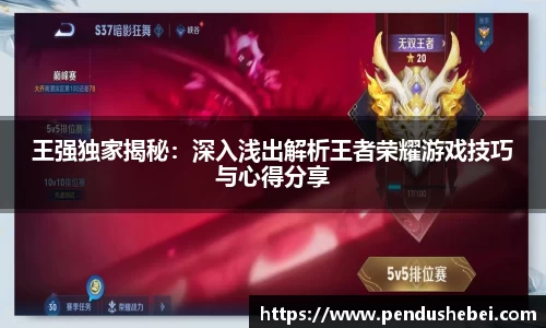 王强独家揭秘：深入浅出解析王者荣耀游戏技巧与心得分享